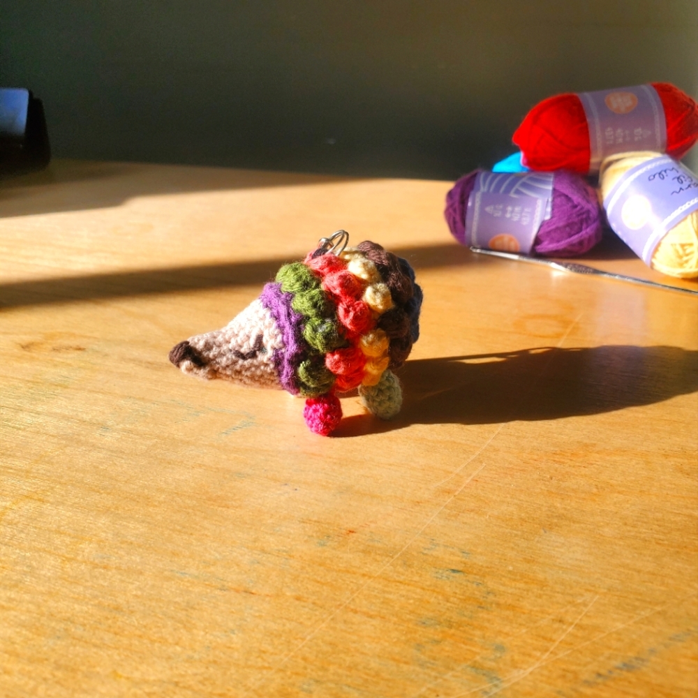 Hedgehog keychain Handmade